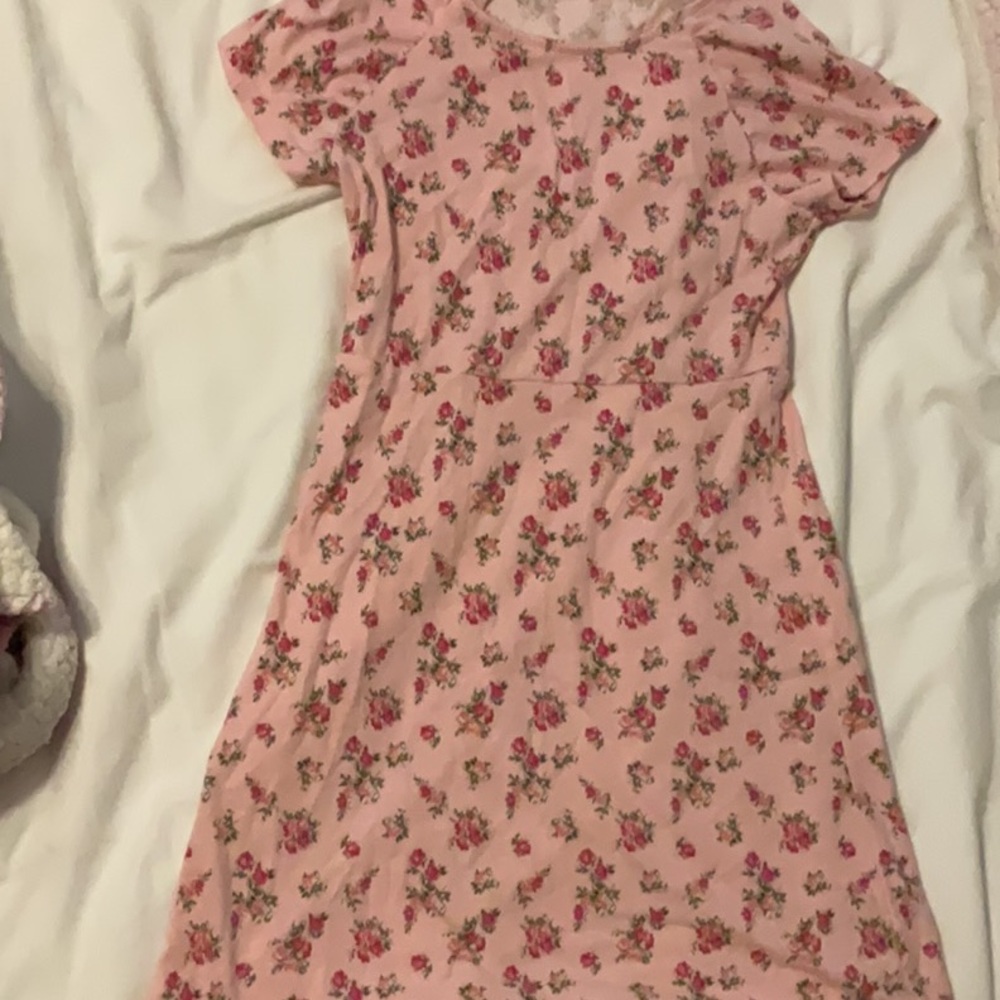 Pink flower dress
